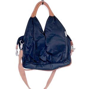 Laessig chic Designer Green Label Neckine Black Tan Diaper Bag Sold out $185